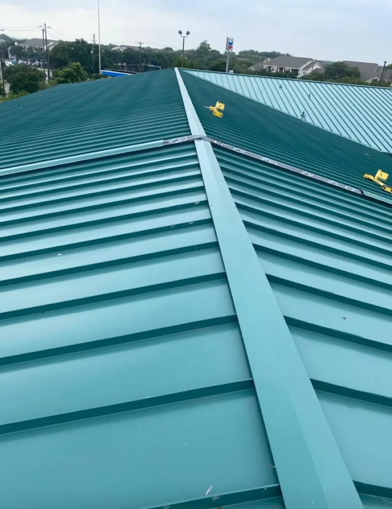 Green commercial metal roof ridge and valley for Metal Roof Repair in District Heights